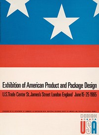 Exhibition of American product and package design (1965) vintage poster by Industrial Designers Society of America and Package Designers Council. Original public domain image from the Library of Congress. Digitally enhanced by rawpixel.