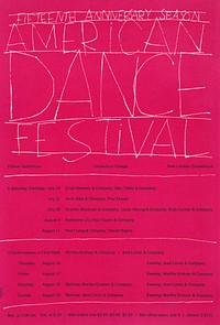 American Dance Festival (1960) vintage poster by George Tscherny. Original public domain image from the Library of Congress. Digitally enhanced by rawpixel.