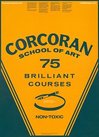 Corcoran School of Art. 75 brillant courses (1970) poster by The North Charles Street Design Organization. Original public domain image from the Library of Congress. Digitally enhanced by rawpixel.