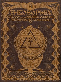 Omslag tijdschrift Theosophia (1896) vintage poster by Mathieu Lauweriks. Original public domain image from the Rijksmuseum. Digitally enhanced by rawpixel.