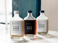 Cold brew coffee bottle mockup design