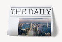 The daily news newspaper mockup psd