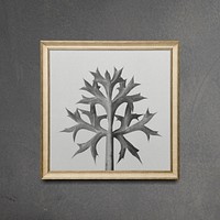 Karl Blossfeldt's plant in gold frame, remixed by rawpixel