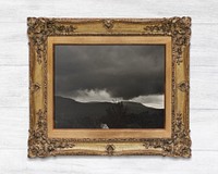 Dark cloud landscape in frame