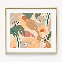 Floral pattern illustration in frame