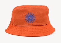 Orange bucket hat  mockup, editable apparel & fashion psd