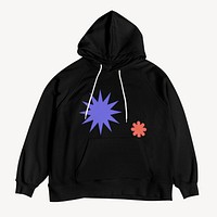 Black hoodie fashion isolated design
