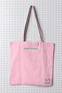 Canvas tote bag mockup,  printed quote, realistic design psd