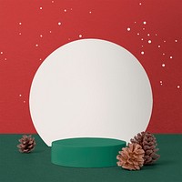 Christmas product backdrop mockup psd