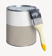 Paint can mockup, home DIY interior design psd