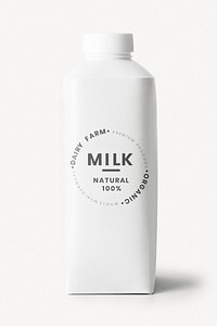 Milk carton mockup psd