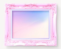 Vintage pink picture frame for wall decoration