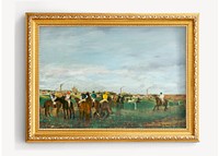 Equestrian illustration in vintage  frame