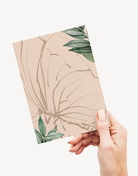 Floral invitation card mockup psd