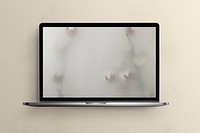 Editable laptop screen mockup psd digital device