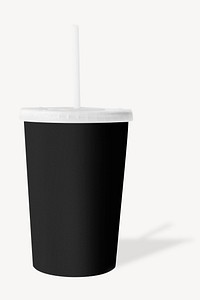 Paper soda cup mockup, product packaging  psd