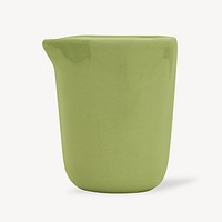 Porcelain jug mockup, green design psd