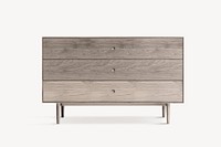 Wooden cabinet mockup psd furniture