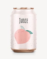 Soda can mockup, cute product packaging psd