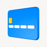 Credit card 3D clipart, finance & banking psd