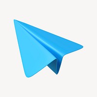 Paper plane clipart, 3d business graphic