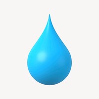 Water drop clipart, 3d environment graphic psd