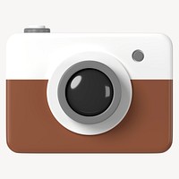 3D camera sticker, social media app icon psd