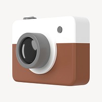 3D camera sticker, social media app icon psd