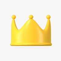 3D crown marketing clipart, ranking symbol