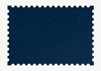 Blue postage stamp mockup psd