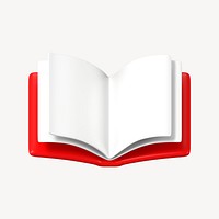 Book, education 3D icon sticker psd