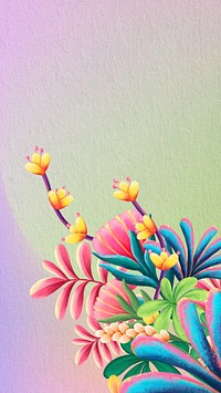 Colorful flowers iPhone wallpaper, aesthetic design