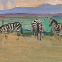 Zebra safari animal background, painting design