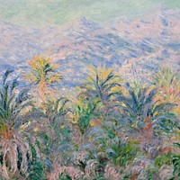 Nature painting background, tropical wilderness design