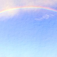 Rainbow sky background, blue gradient design