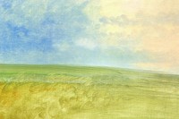 Green hill background, blue sky design