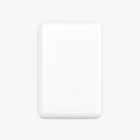 White bar shape 3D rendered clipart graphic