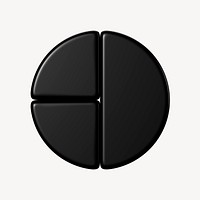 Black pie chart business graph clipart