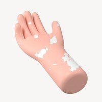 Helping hand gesture, vitiligo awareness, 3D illustration psd