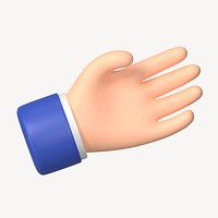 Businessman's palm hand, 3D illustration in aerial view psd