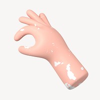 3D hand picking something up gesture