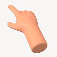 Finger-pointing hand gesture, 3D illustration psd