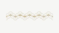 Gold lace  collage element psd