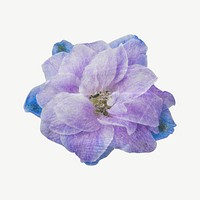 Purple delphinium flower clipart psd