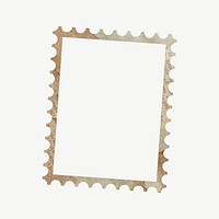 Postage stamp frame collage element psd