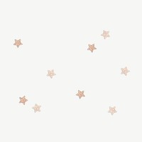 Glittery star collage element psd