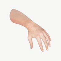 Woman's hand, body gesture collage element psd