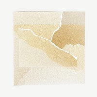 Beige ripped paper, journal collage element psd