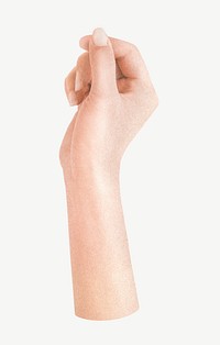 Woman's hand, body gesture collage element psd