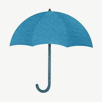 Blue umbrella collage element psd